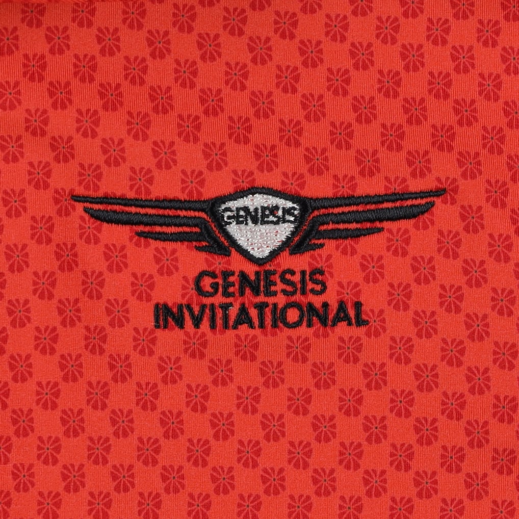  Genesis Invitational Puma Micro Floral MATTR Polo - Orange